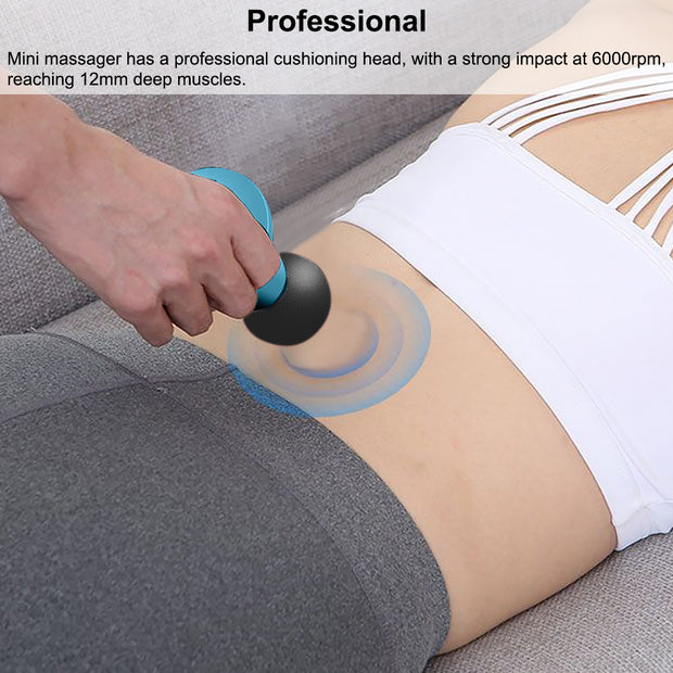 Muscle Massage Mini Pocket Electric Fascia Massage Back Neck Massager Gun For Body Deep Relief Pain Slimming Fascial Tool